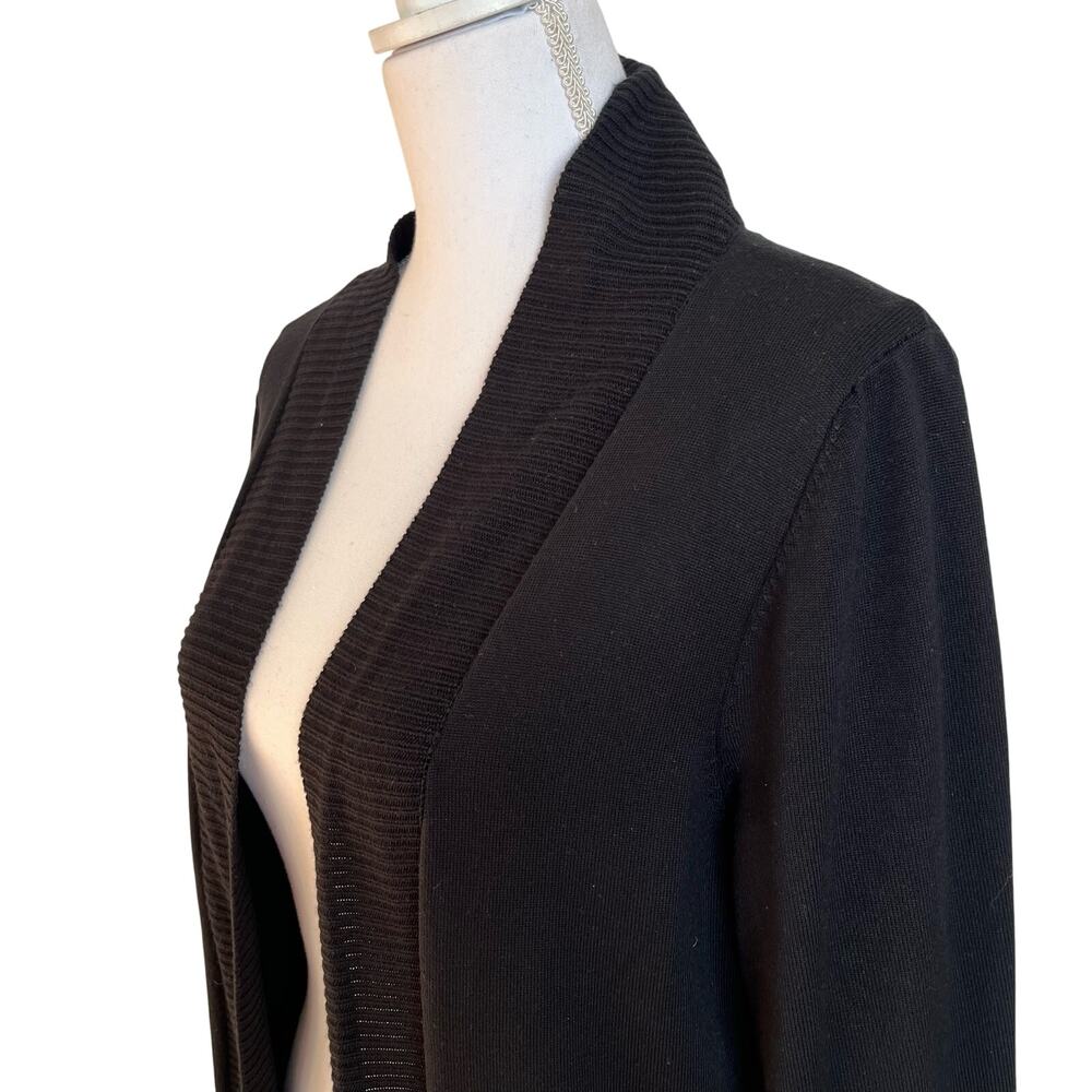 Carmen Marc Valvo Cardigan Women's XL Black Gold Zipper Cuffs Dressy Topper - Picture 4 of 10